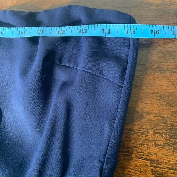 AAkaa Navy Blue Strapless Tulip Dress Size Medium - Picture 9 of 11